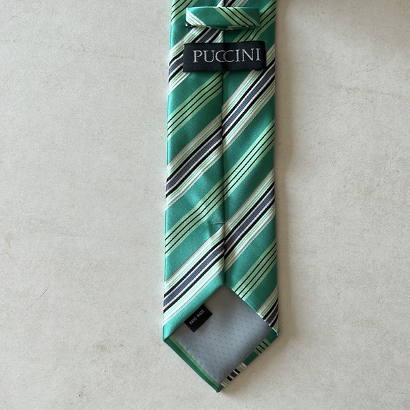PUCCINI green striped tie - Picture 3 of 3